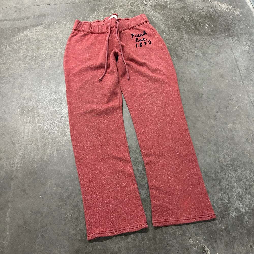 Abercrombie & Fitch Vintage Y2K Red Heather Drawstring Sweatpants